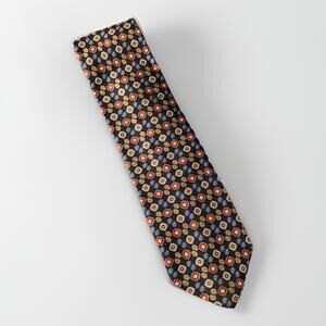 Vintage Luxury Hilton Geometric Silk Necktie for Men - Size 58
